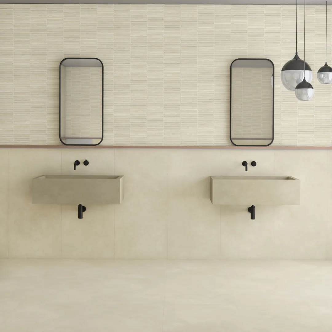 Exotica Terre Avorio (2*4), plain wall tile for bathroom